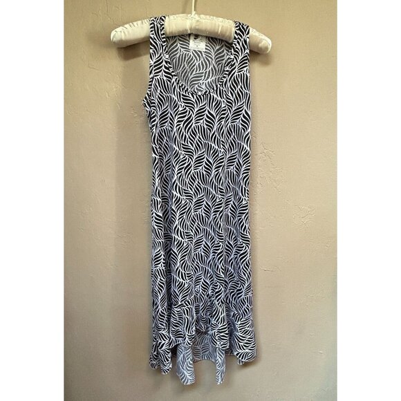 Mr. Buho Women's Sleeveless Dahlia Sundress Hi-Low Hem Lightweight Black Medium - Picture 1 of 8